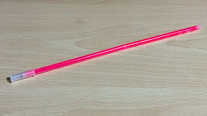 入場時に配布されたサイリウム（ペンライト）